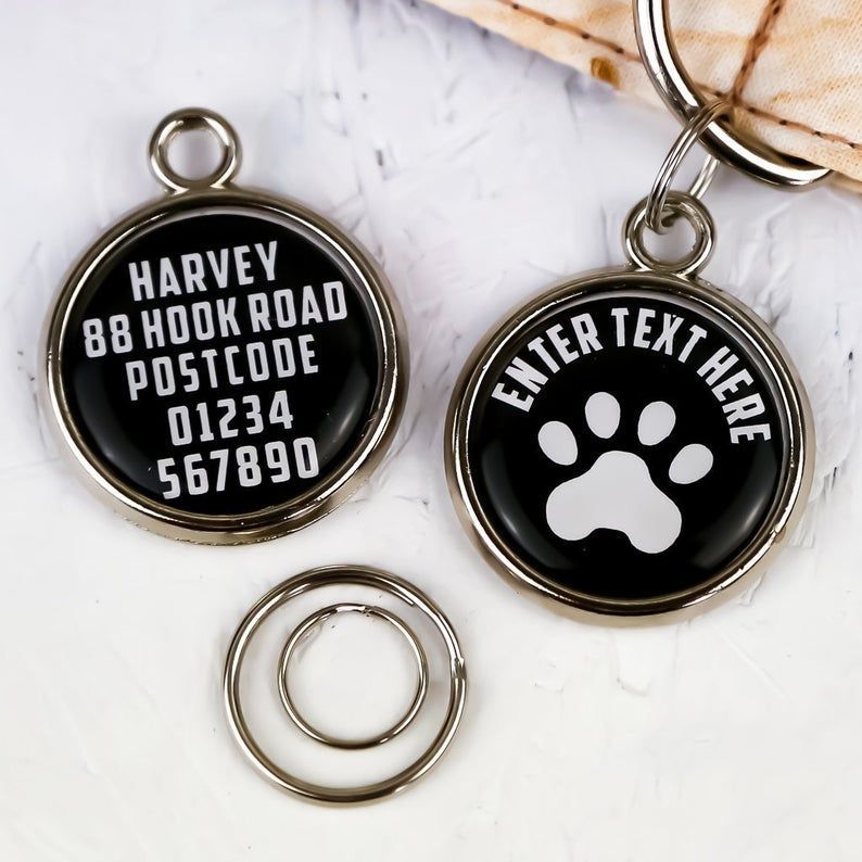 Personalised Pet Tags  - Paw Print Dog Tag