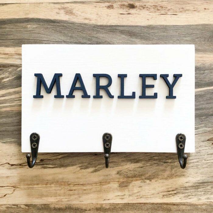 Personalized Dog Leash Holder for wall Custom Pet Leash Hanger / Dog Leash Hook / New Puppy Gift / Dog lover
