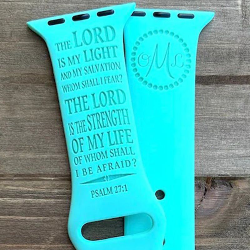 Psalm 27:1 Scripture iWatch Band, inspirational Apple Watch personalized