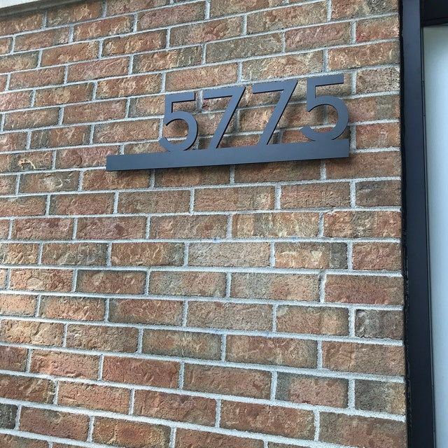 Decorative Acrylic & Aluminium Personalised Wall Plaque House Number