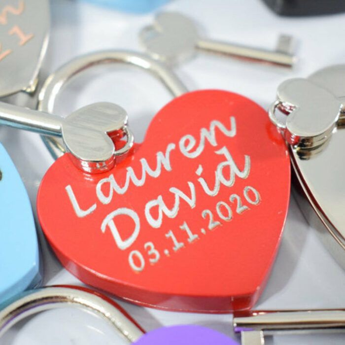 Boyfriend Gift Love Lock Engraved Fathers mothers day Padlock wedding engagement anniversary bridge gift  Personalised Key included Eternal