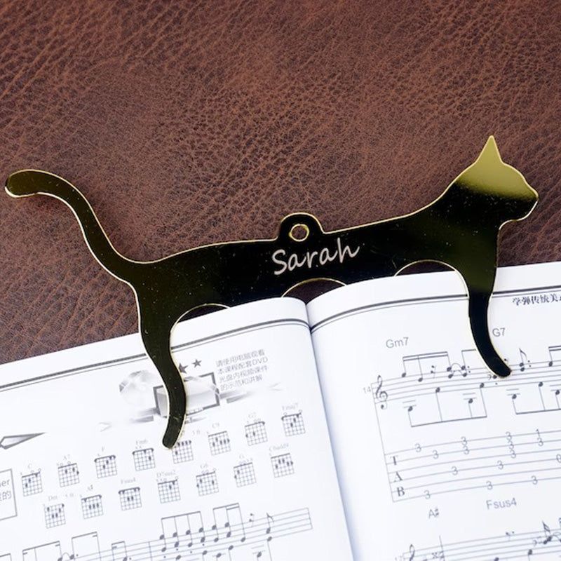 Personalized Cat Music Clip Page Holder with engraving