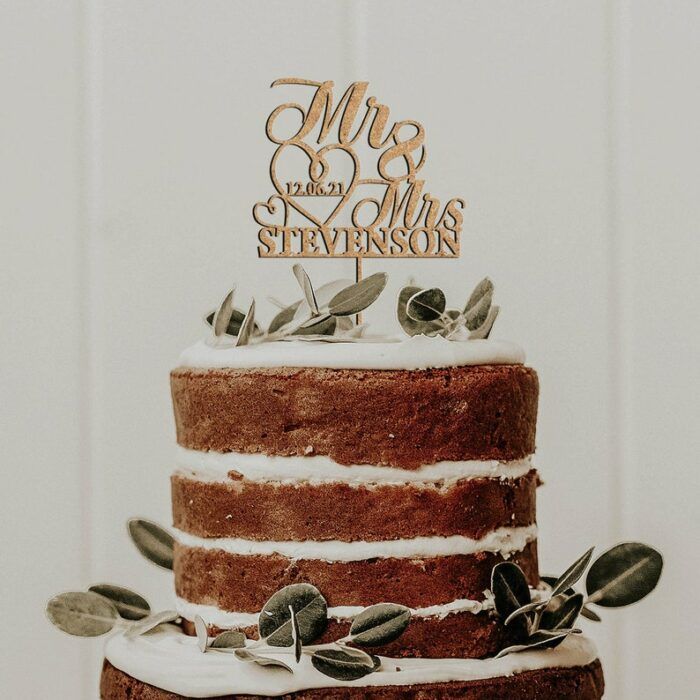 Mr and Mrs Wedding Cake Topper, Gold Cake Topper wedding, Custom Cake topper, Rustic Wedding Cake Topper