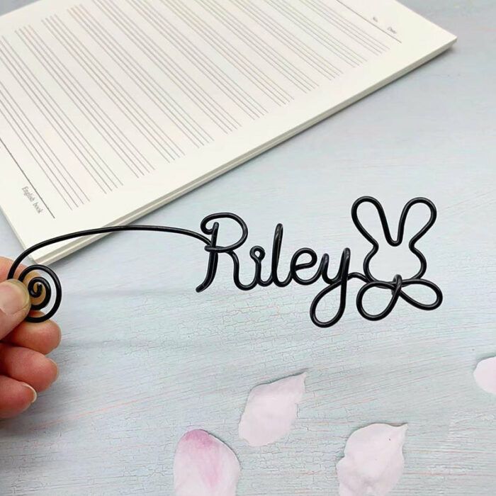 Handmade Custom Bookmark Cute bunnyTeacher Appreciation Gift