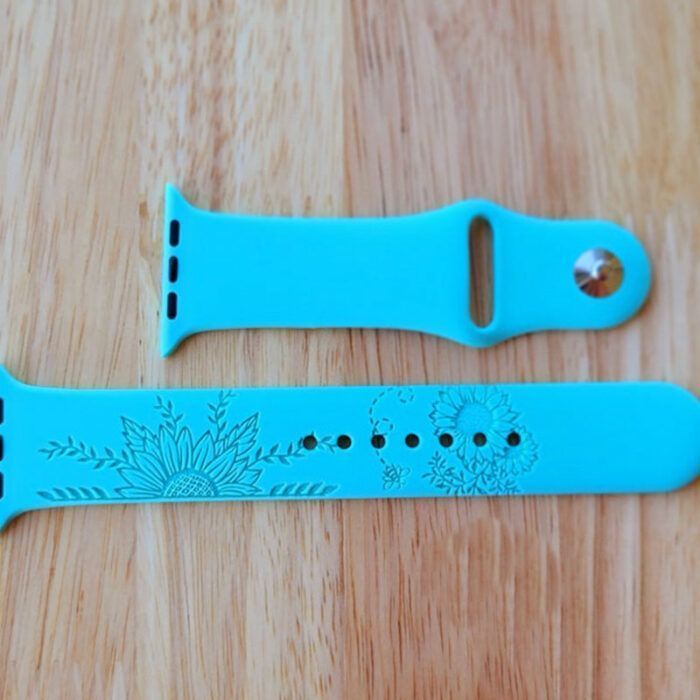 Sunflower Engraved Watch Band  for Apple, Samsung