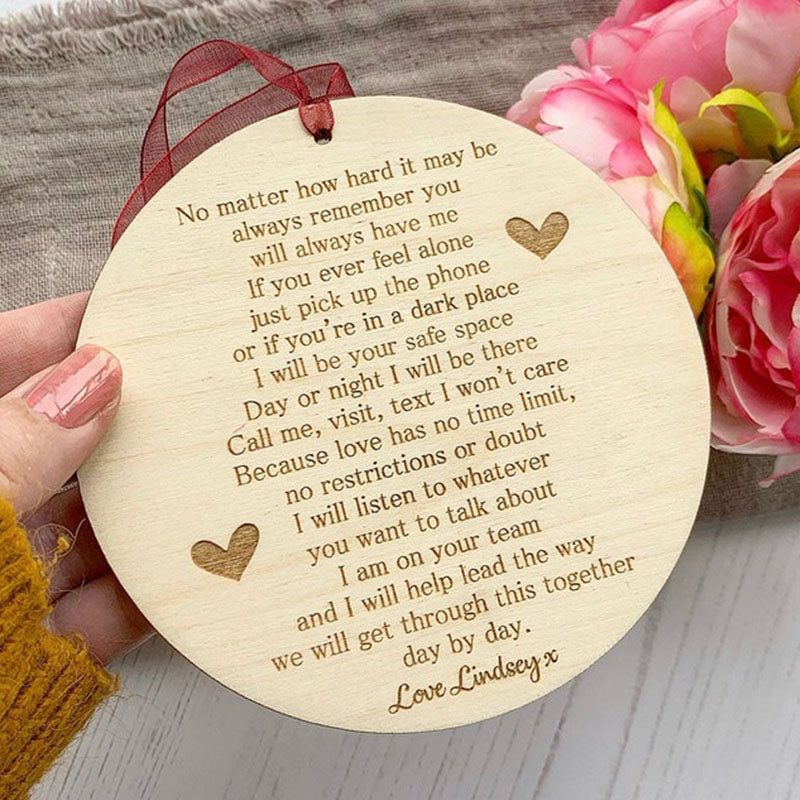 No Matter How Hard It May Get Personalised Plaque - Gifts for Friends