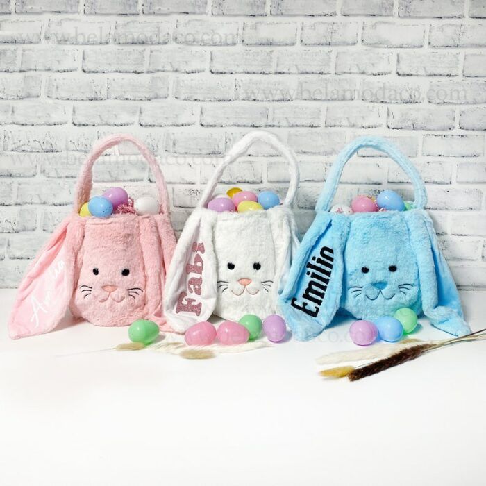 Personalized Easter Bag, Easter Bunny Bag,Custom Bunny, Kids Easter Gift bag