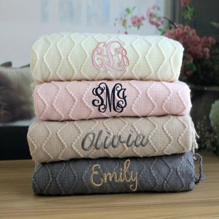 Personalized Blanket,Monogrammed Throw,Blanket with Name,Housewarming Gift,New Home Gift