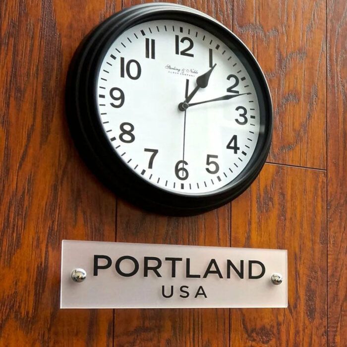 Time Zone Clock Sign World Clock Sign Acrylic Sign for Wall Clocks