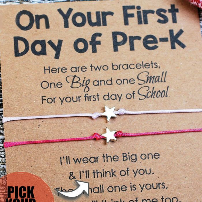 First Day of Kindergarten, Back to School Bracelet, Friendship Bracelet Star Charm