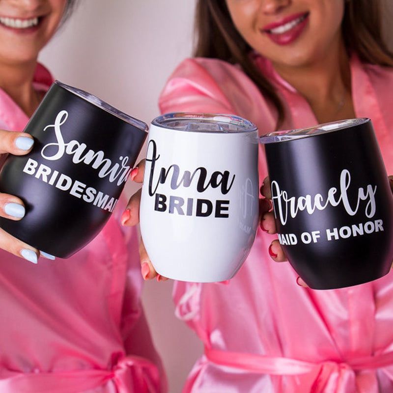 I do Crew Wine Tumblers, Bridesmaid Proposal Tumbler, Customized Gifts, Bridesmaid Party Cup