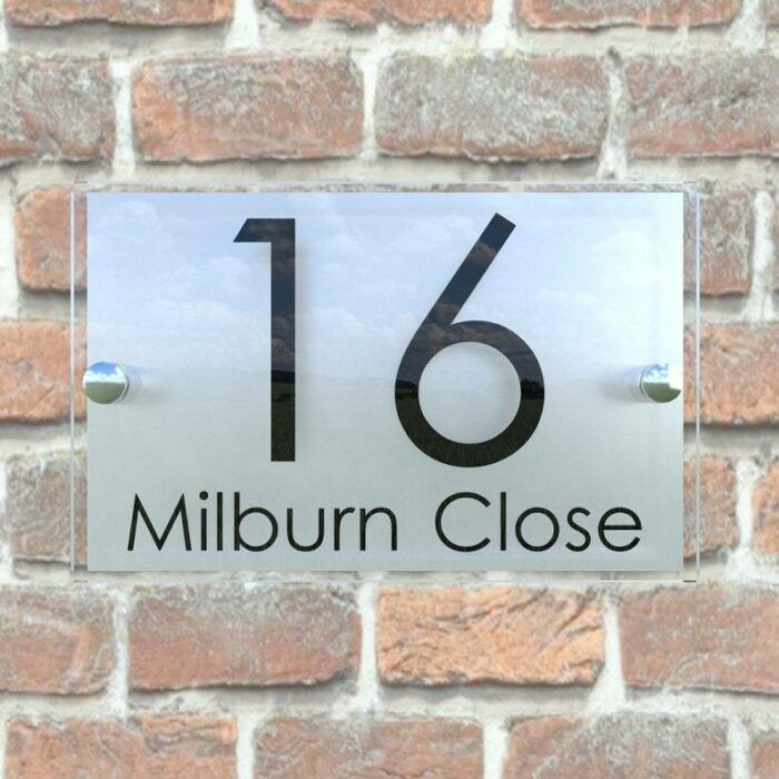 Contemporary Property Number Door Sign Plaque
