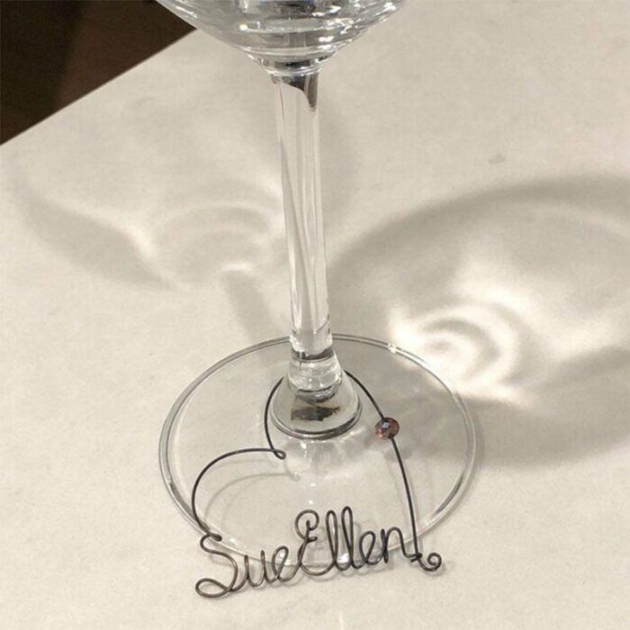 Personalized Wine Glass Charms, Personalized Wedding Favors