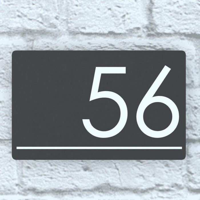 Modern Contemporary Property Number Door Sign Plaque