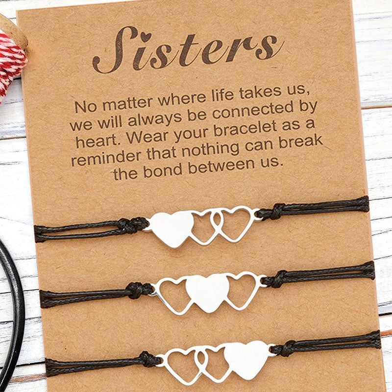 Sister Wish Bracelet cord Sister wish bracelet simple gift cord wish bracelet love Sister wish