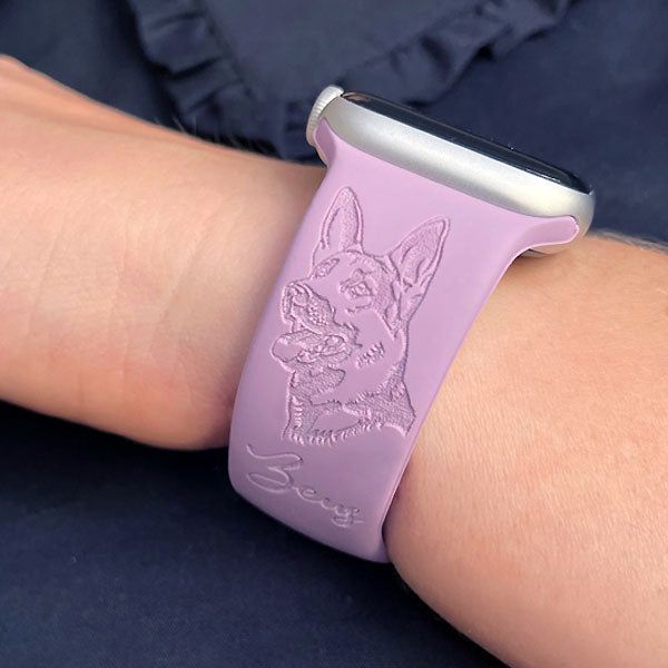 Engraved Watch Band DOG BREED ,Apple Watch Band