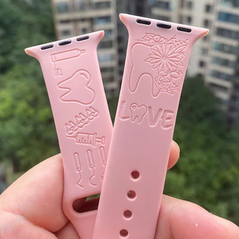 Personalized Dentist Silicone Watch Band - Apple Watch Band