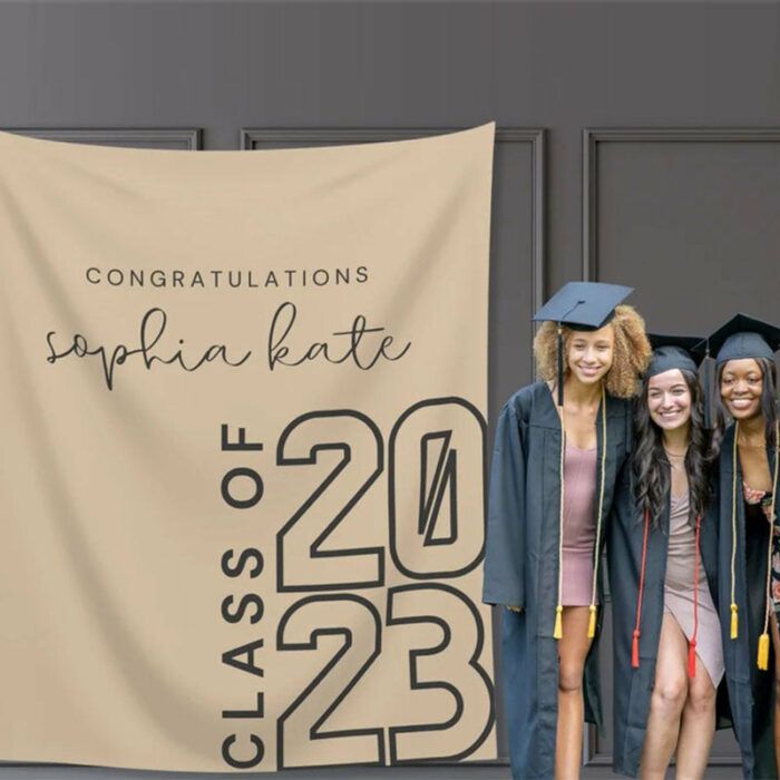 Class of 2023 Custom Graduation Party Backdrop Tapestry