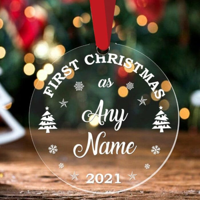 Personalised First Christmas Bauble Any Name New Baby 1st Xmas Decoration Gift