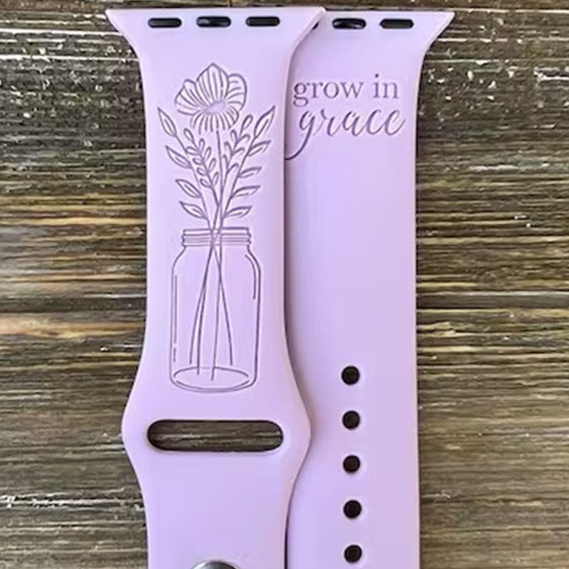 Grow in Grace iWatch Band, inspirational Apple Watch Band, 38MM personalized 40MM 42MM 44MM 49MM