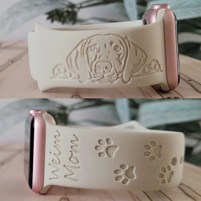 Engraved Apple  Watch Band DOG BREED