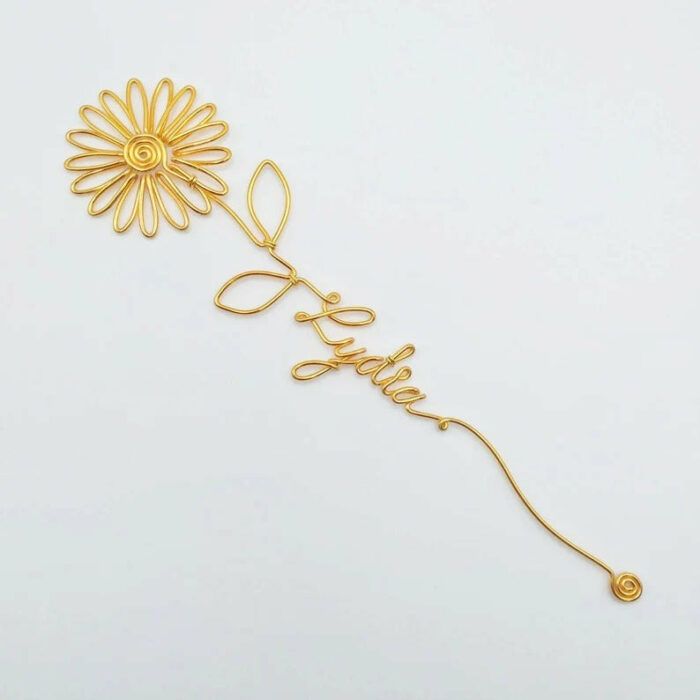 Daisy Wire Name, Personalized Gift, Name Bookmark