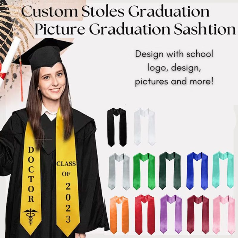 Custom Graduation Stole, High School Graduation Sash