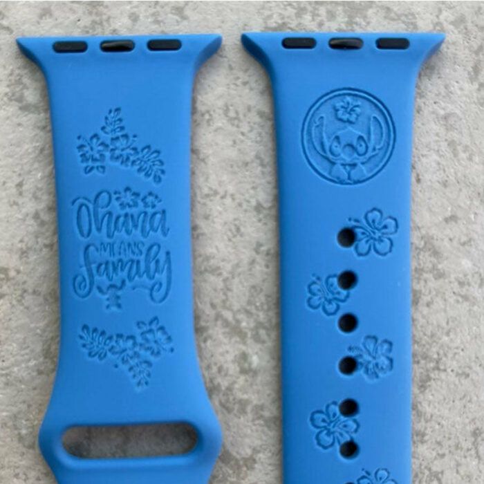 Family Engraved Personalized Apple Watch Band Silicone Strap