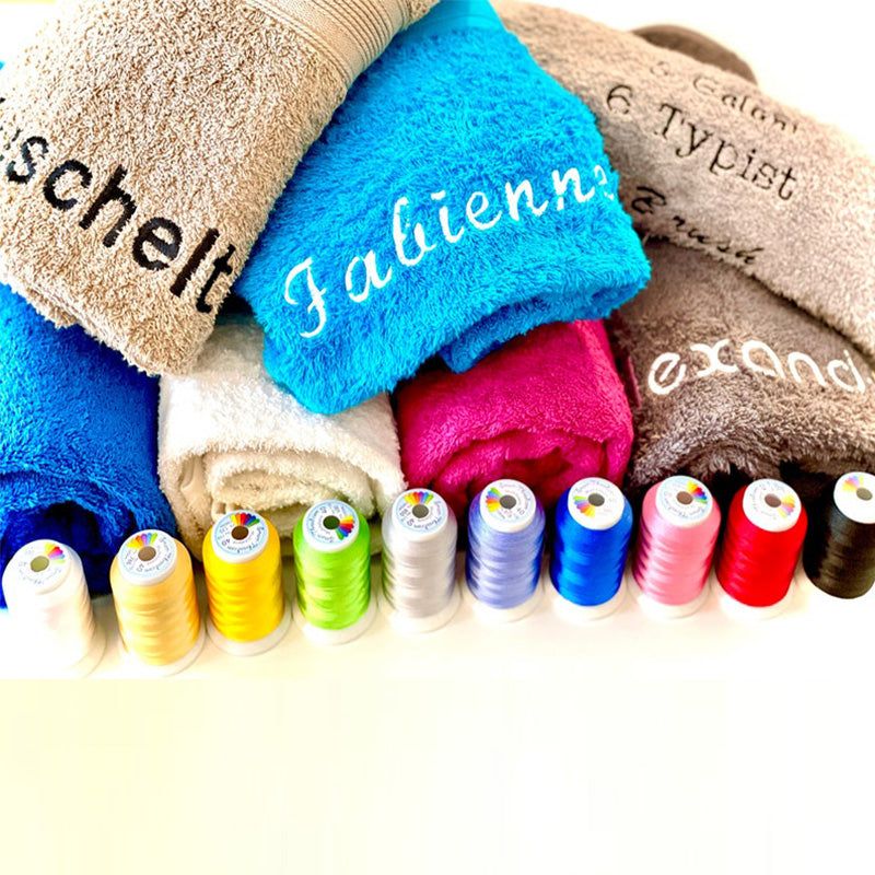 Towel embroidered with name, shower towel, guest towel, sauna towel