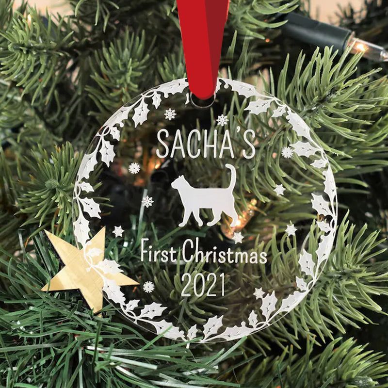 Personalised, Engraved Christmas Tree Bauble - Christmas Decoration