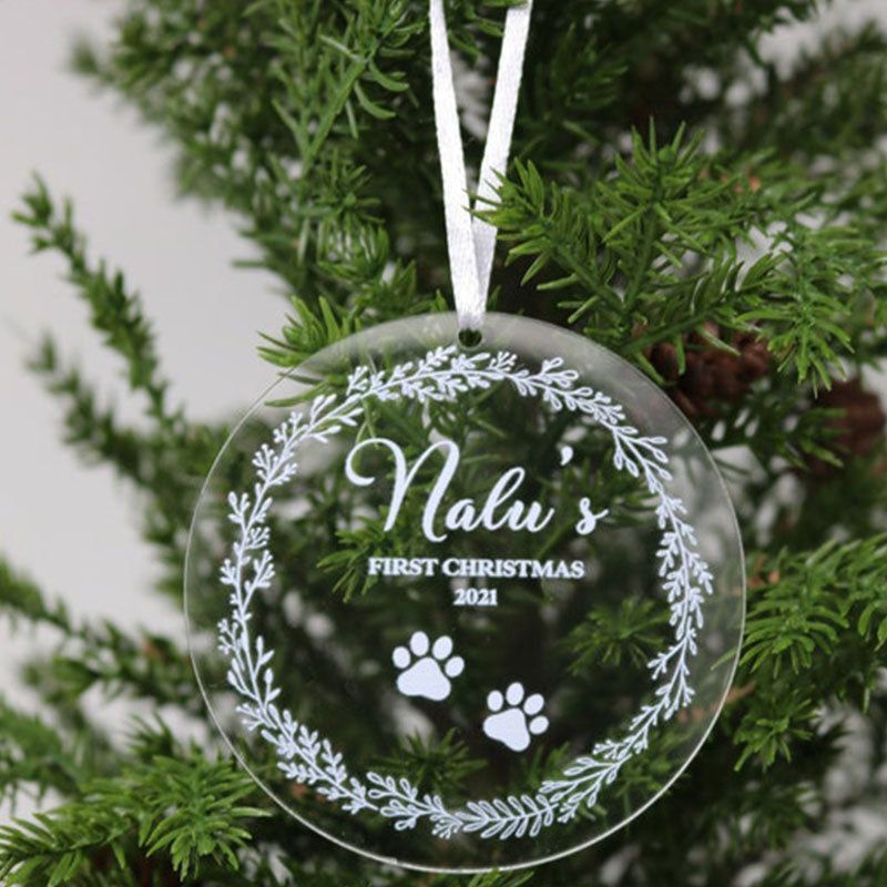 Custom Decorations for Pets' First Christmas