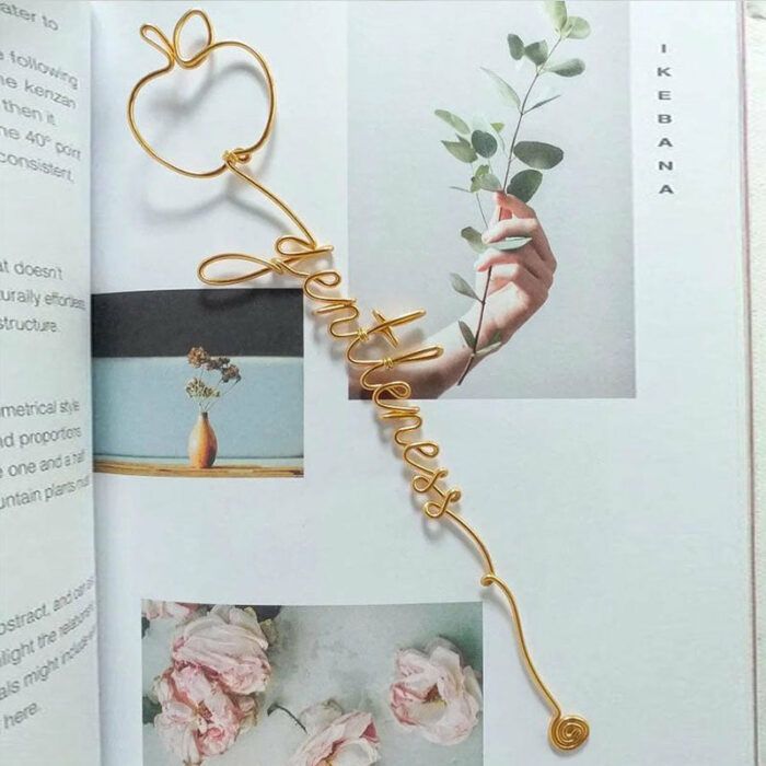 Apple Wire Name Bookmark, Grapes Bookmark