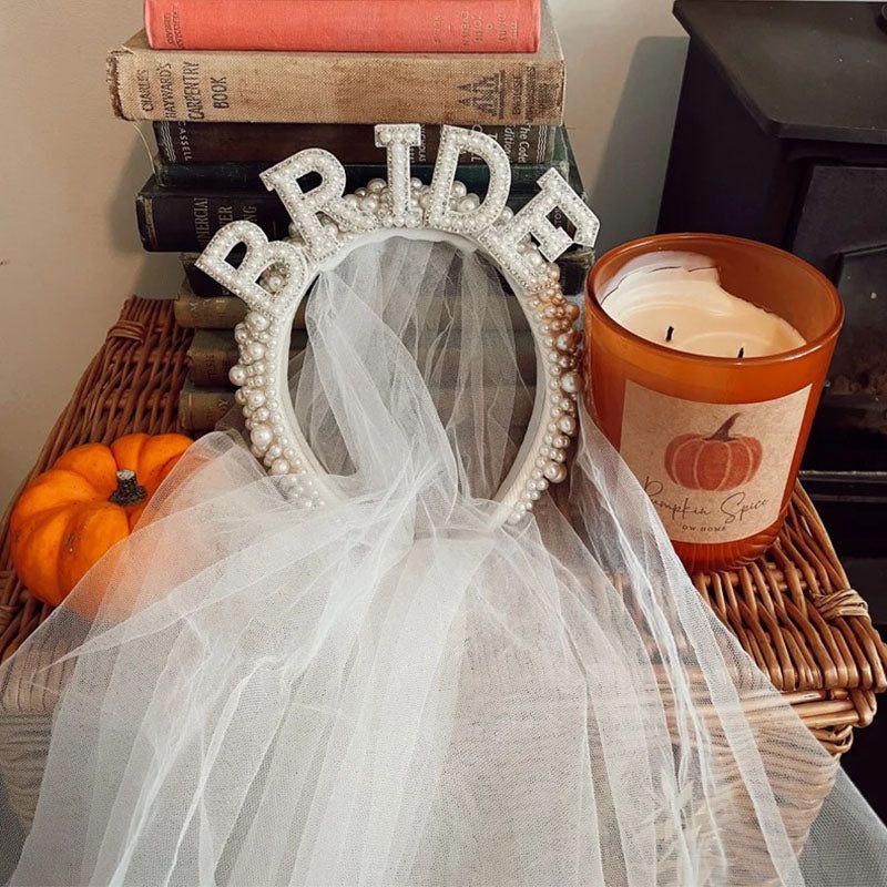 Bride Pearl Headband | Hen Do Headband | Hen Do Veil Bride Crown, Hen Party Crown, Bride To Be Crown, Bride Gift