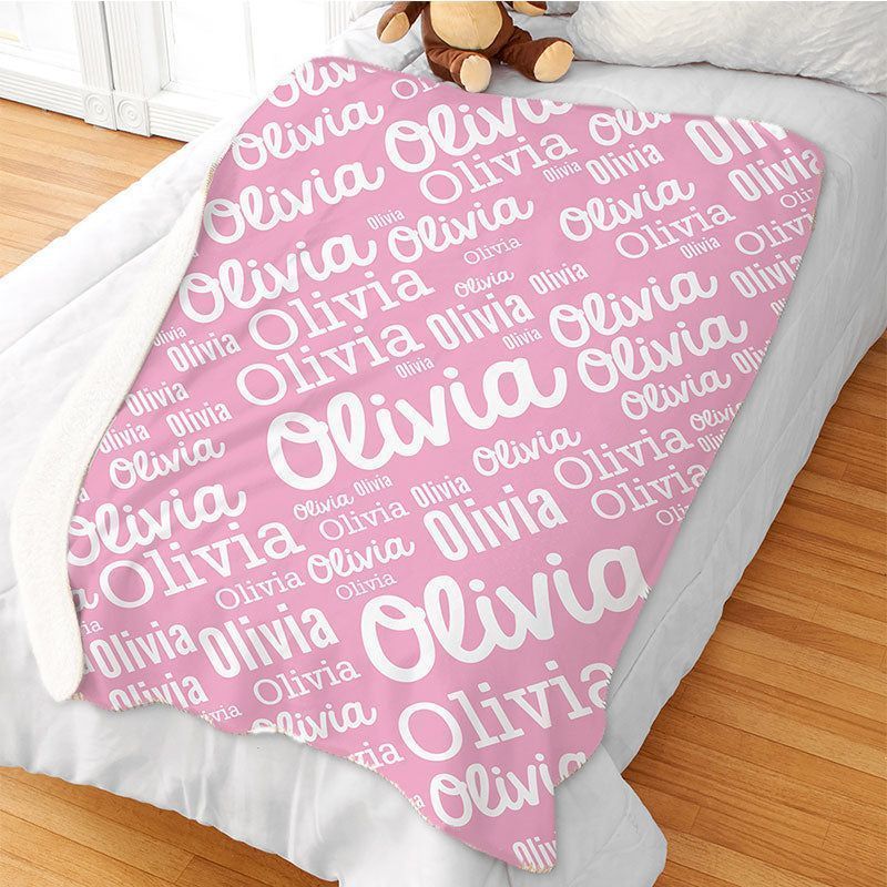 Personalized Girl Word Blanket,Personalized Gift