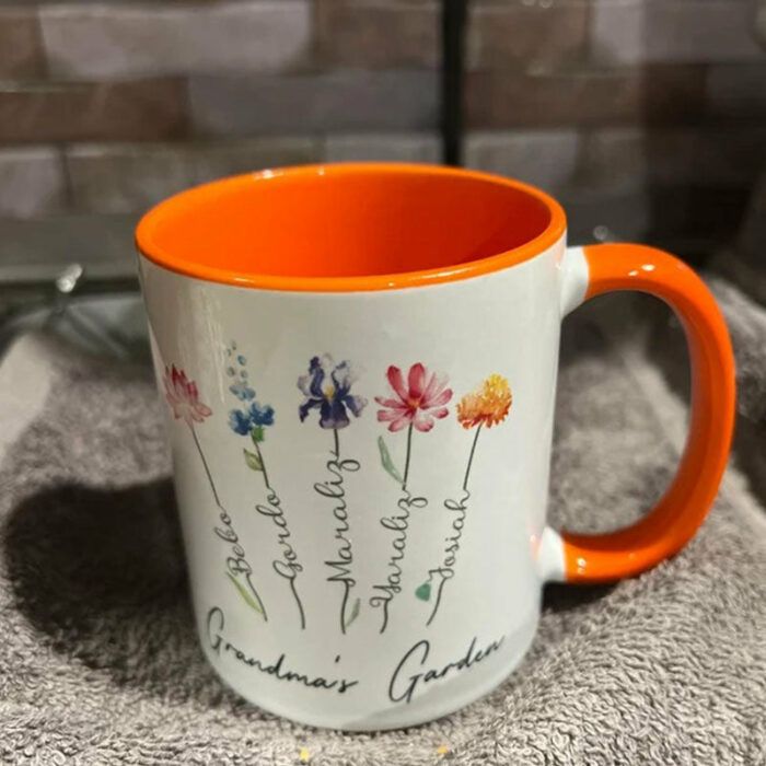 Month Flower Mug Design, Grandma's Garden Mug, Gift Ideas For Nana, Gigi, Coffee Mug