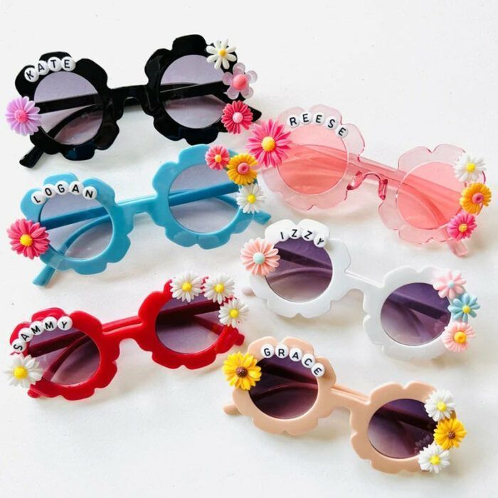 Personalized flower sunglasses | toddler flower sunglasses| baby sunglasses| customize sunglasses| Kids flower sunglasses