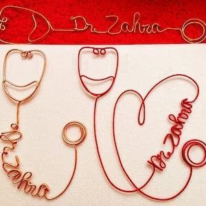 Personalised Stethoscope Wall Art Medical Gifts Heart Stethoscope