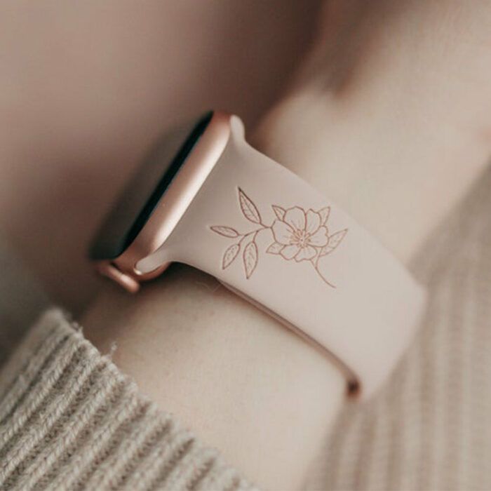 Be Still Engraved Watch Strap Compatible with Apple Watch, Faith Watch Band