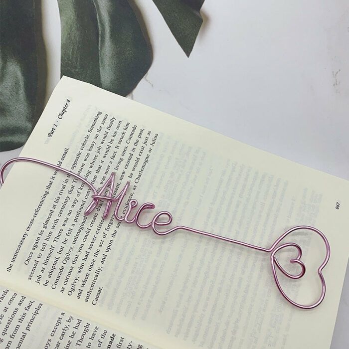 Unique Handmade Custom Double Heart Bookmark Teacher Appreciation gift