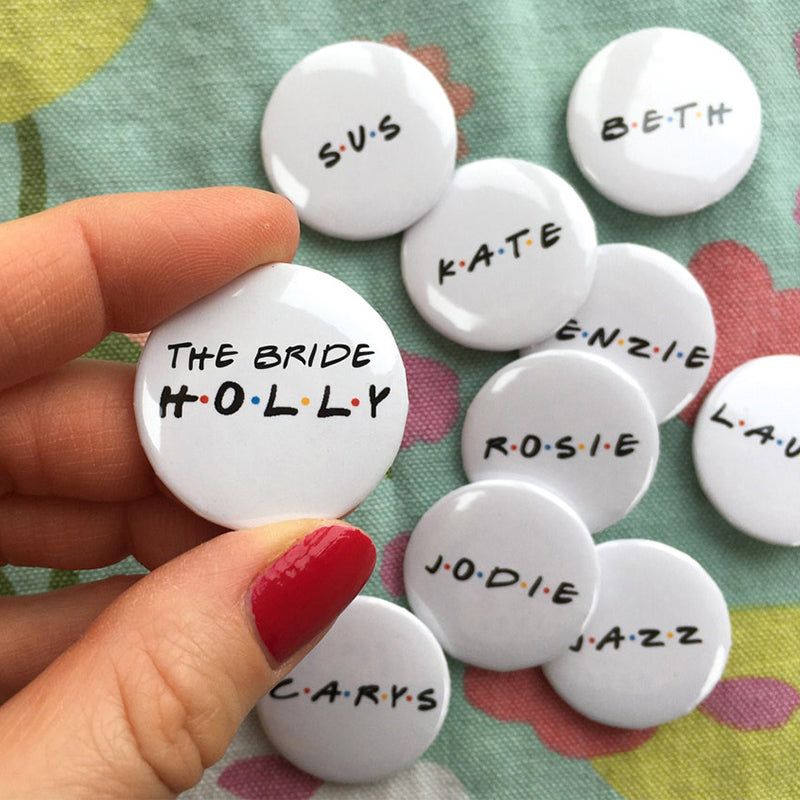 Personalised hen party badges hen night accessories,bridal shower pins