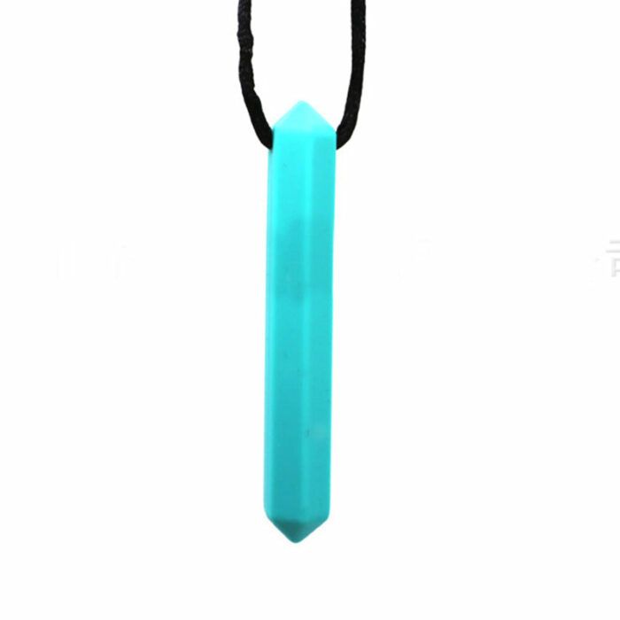 Chewelry Gemstone  Crystal Shaped Necklace Chew Helps ADHD Anxiety Autism