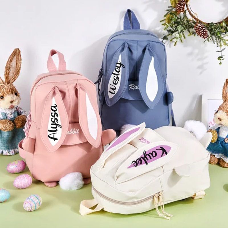 Personalized Easter Basket,Bunny Bag with Name,Boy Easter Bag,Girl Easter Bag Easter Bunny Backpack Easter Egg Bag Monogrammed