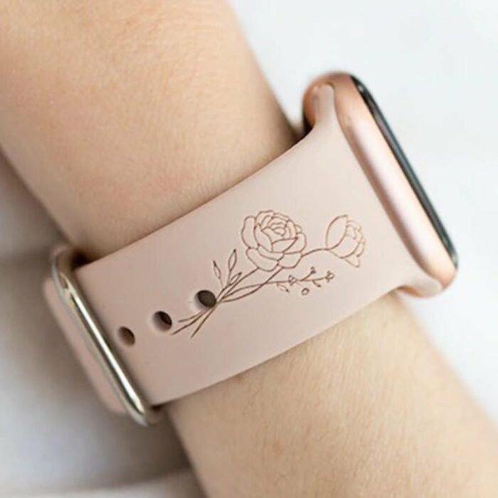 Do It With All Your Heart, Women Watch Band, Engraved Watch Band, Compatible with Apple Watch