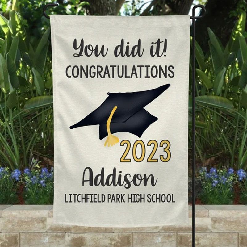 Graduation Flag Personalized, College Graduation Yard Sign Personalized