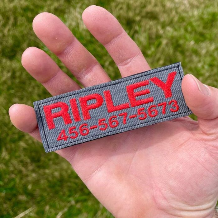 Custom 1.5??¨¤ Patches Embroidered both Name and Phone Number