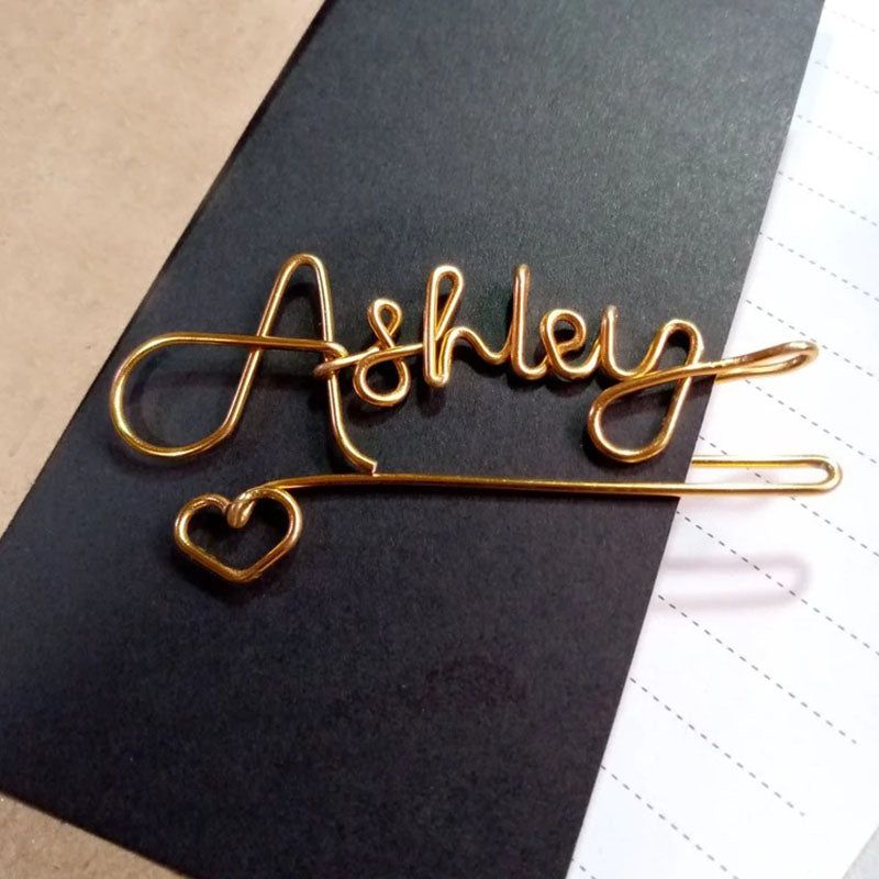 Custom Wire Name Bookmark, Name/Word Paperclip