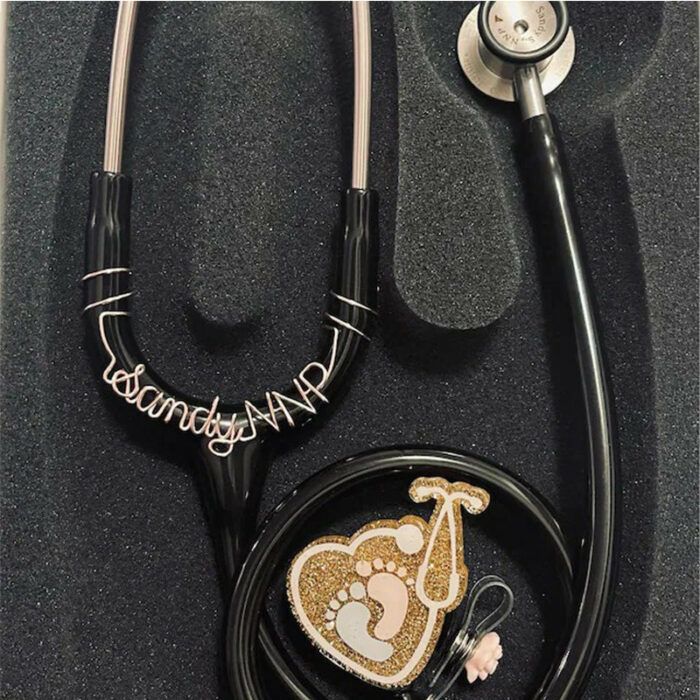 Customized stethoscope name tag, stethoscope charm