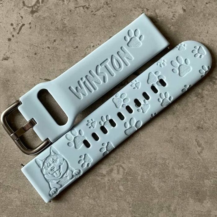 Engraved Watch Band Custom Engraved Pet Dog Design