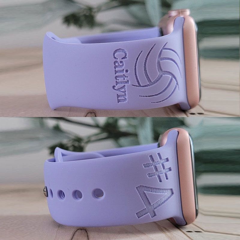 Engraved Watch Band VOLLEYBALL , Apple Watch Band
