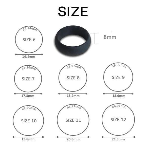 Personalized Engraved Stone Silicone Ring 5.7MM - Wedding Band for Women